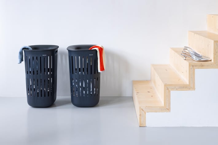 Set 2 coșuri de rufe Brabantia Collect-It, 55L, Black