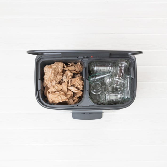 Кош за смет Brabantia Bo Pedal 2x30L, Matt Black