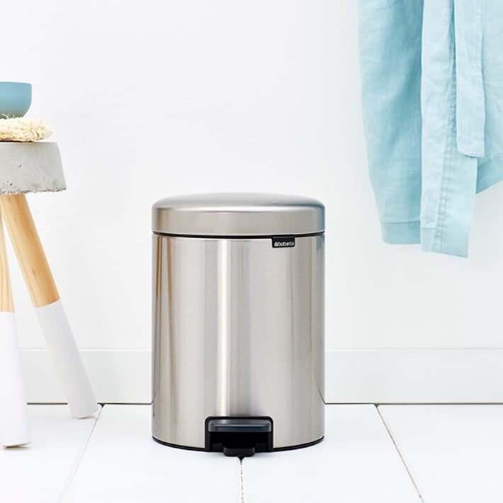Кош за смет с педал Brabantia NewIcon 5L, Matt Steel Fingerprint Proof