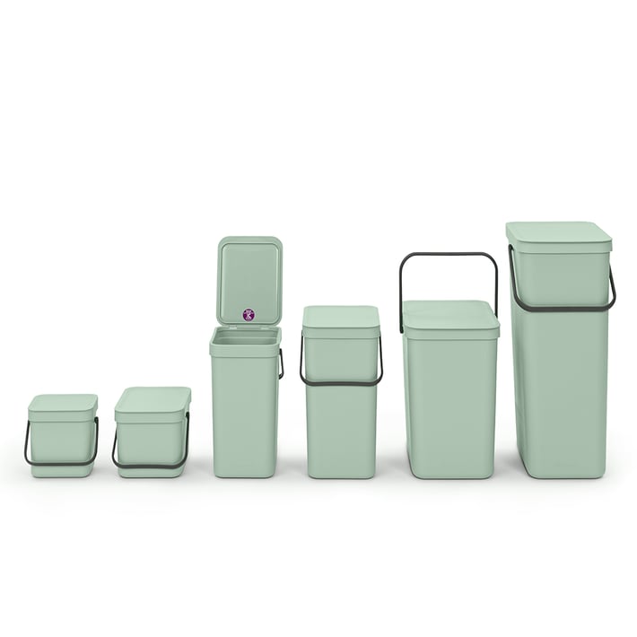 Кош за смет за разделно събиране Brabantia Sort&Go 3L, Jade Green
