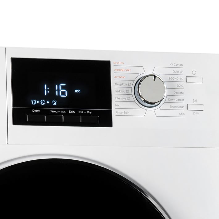 Пералня със сушилня Muhler IWD10714WAE, клас А, Steam Wash, инверторна, 10/7kg, 1400rpm