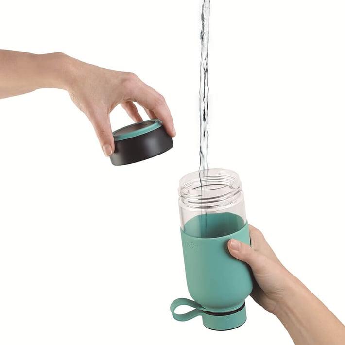 Бутилка с вграден филтър Lekue On The Go Turquoise 500ml