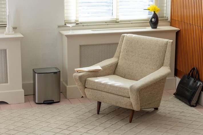 Coș de gunoi Brabantia Bo Pedal 12L, Matt Steel Fingerprint Proof