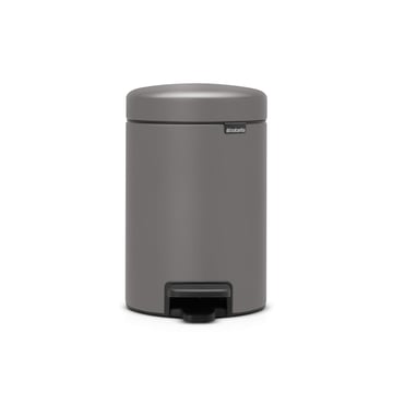 Coș de gunoi cu pedală Brabantia NewIcon 3L, Mineral Concrete Grey