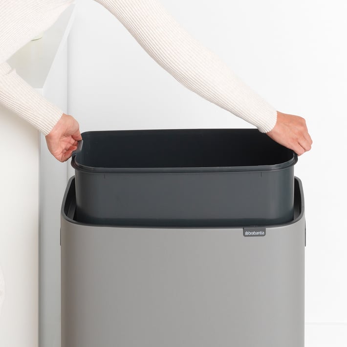 Кош за смет Brabantia Bo Touch 60L, Mineral Concrete Grey