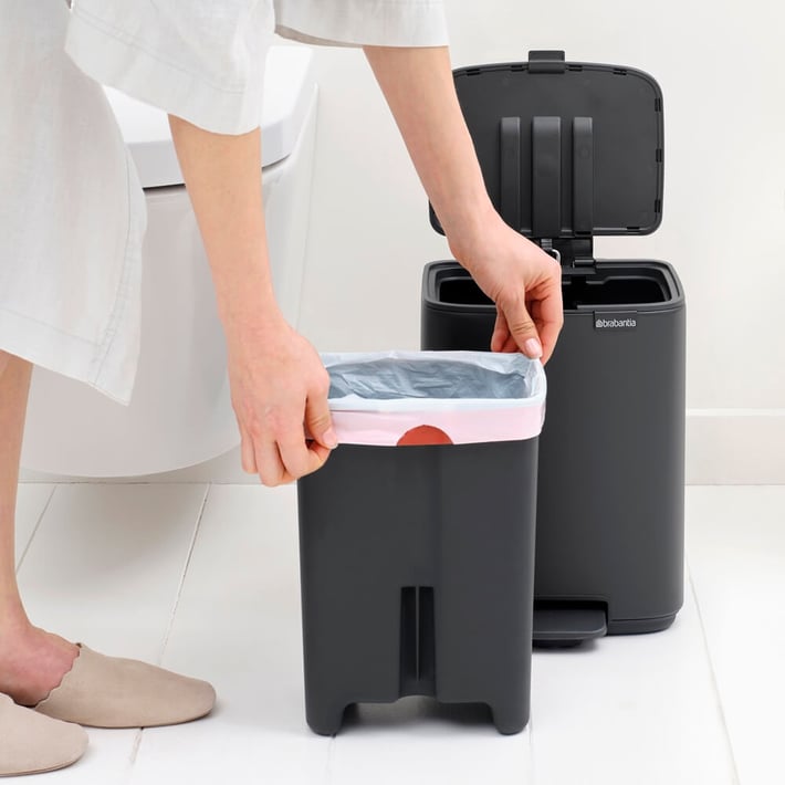 Coș de gunoi Brabantia Bo Pedal 7L, Mineral Infinite Grey