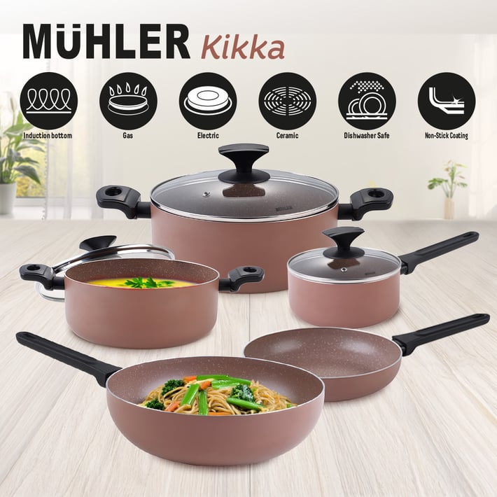 Промо-комплект 5 съда за готвене Muhler серия Kikka