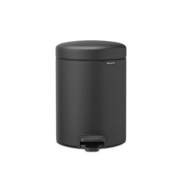 Coș de gunoi cu pedală Brabantia NewIcon 5L, Mineral Infinite Grey