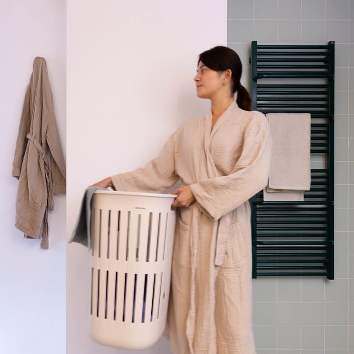 Laundry Basket Brabantia Collect-It 55L, Soft Beige, set of 2