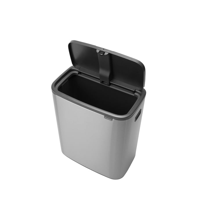 Кош за смет Brabantia Bo Touch 60L, Matt Steel Fingerprint Proof