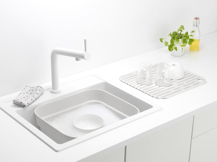 Купа за миене и отцеждане Brabantia, Light Grey