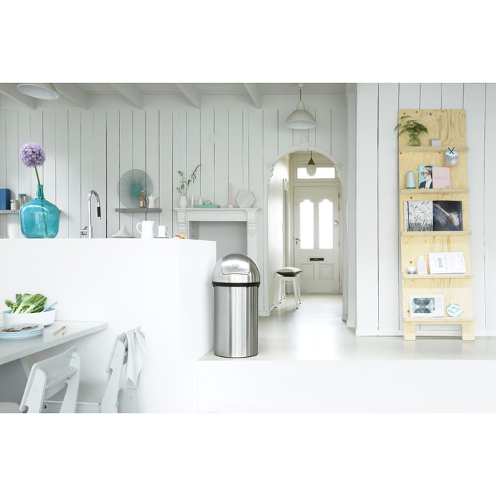 Кош за смет Brabantia Push 60L, Matt Steel