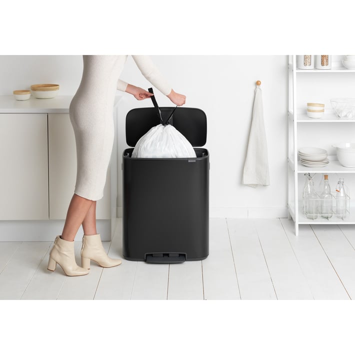 Кош за смет Brabantia Bo Pedal 60L, Matt Black
