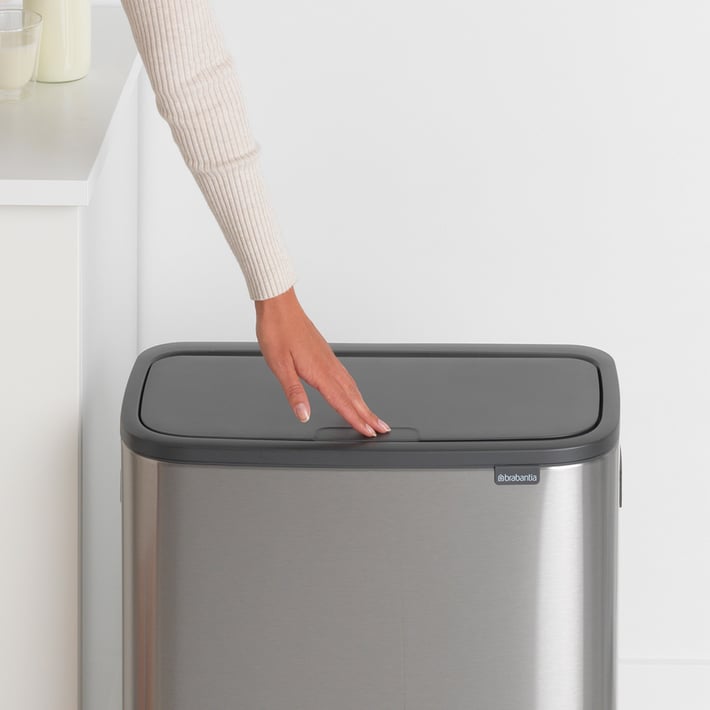 Кош за смет Brabantia Bo Touch 60L, Matt Steel Fingerprint Proof