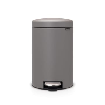 Coș de gunoi cu pedală Brabantia NewIcon 12L, Mineral Concrete Grey