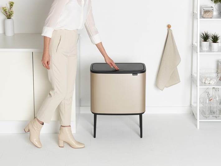Кош за смет Brabantia Bo Touch 11+23L, Metallic Gold