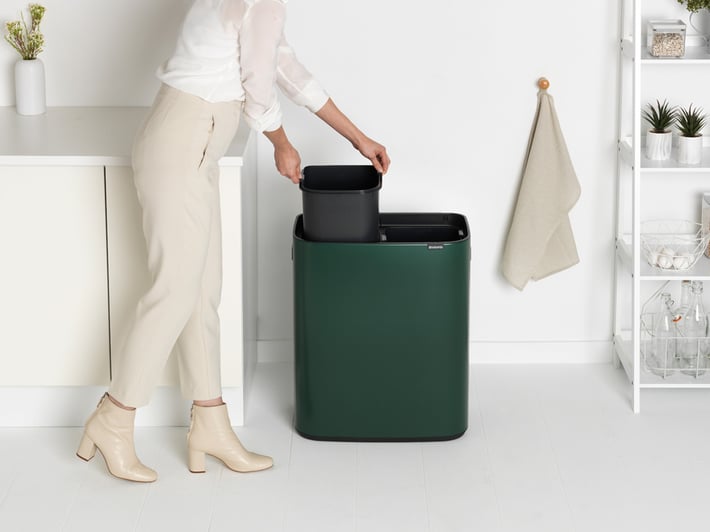 Кош за смет Brabantia Bo Touch 2x30L, Pine Green