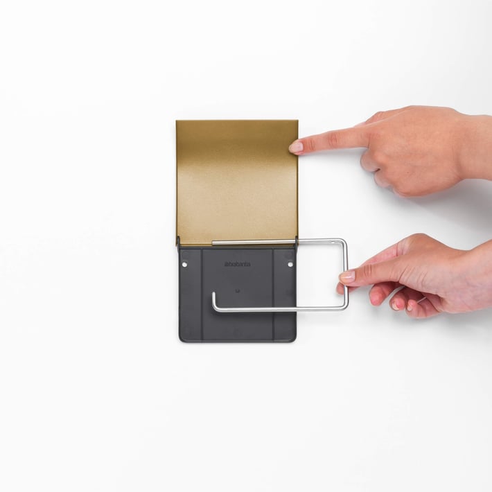 Suport pentru hârtie igienică Brabantia ReNew Warm Gold