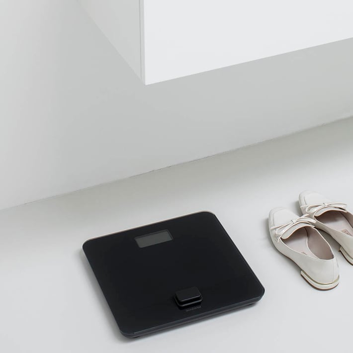 Дигитална везна за баня Brabantia ReNew Dark Grey, работа без батерии