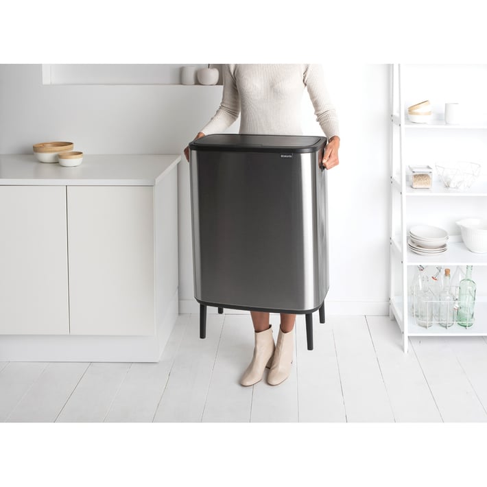 Кош за смет Brabantia Bo Touch Hi 60L, Matt Steel Fingerprint Proof