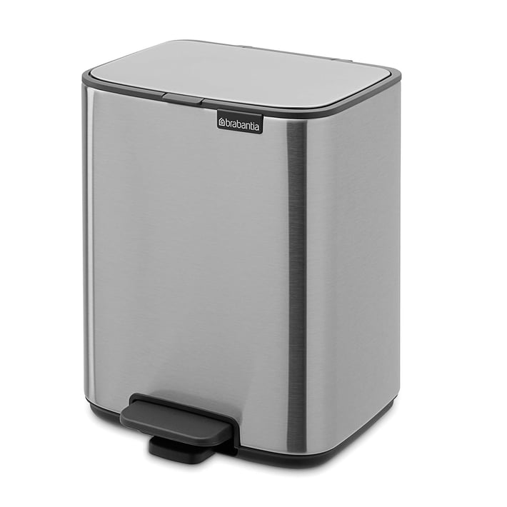 Кош за смет Brabantia Bo Pedal 7L, Matt Steel Fingerprint Proof