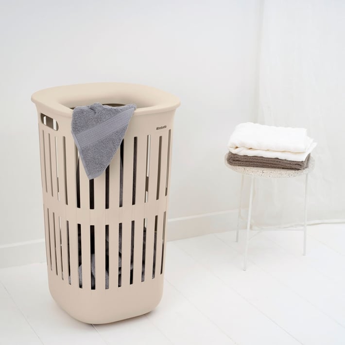 Laundry Basket Brabantia Collect-It 55L, Soft Beige, set of 2