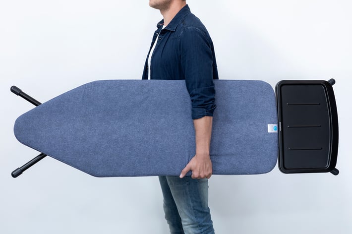 Маса за гладене Brabantia C 124x45cm с поставка за парогенератор, Denim Blue
