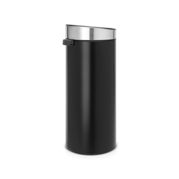 Кош за смет Brabantia Touch Bin New 30L, Matt Black, капак металик