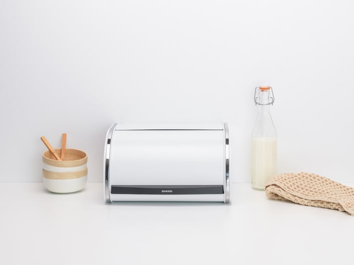 Кутия за хляб Brabantia Roll Top, White, средна