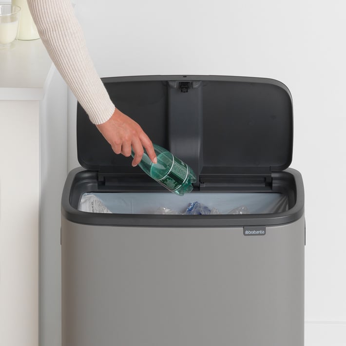 Кош за смет Brabantia Bo Touch 60L, Mineral Concrete Grey