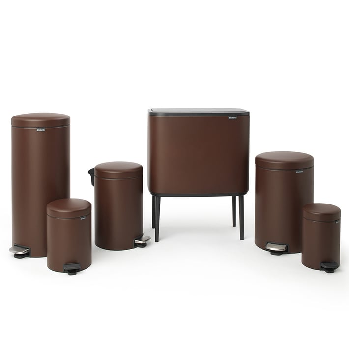 Кош за смет с педал Brabantia NewIcon 12L, Mineral Cosy Brown