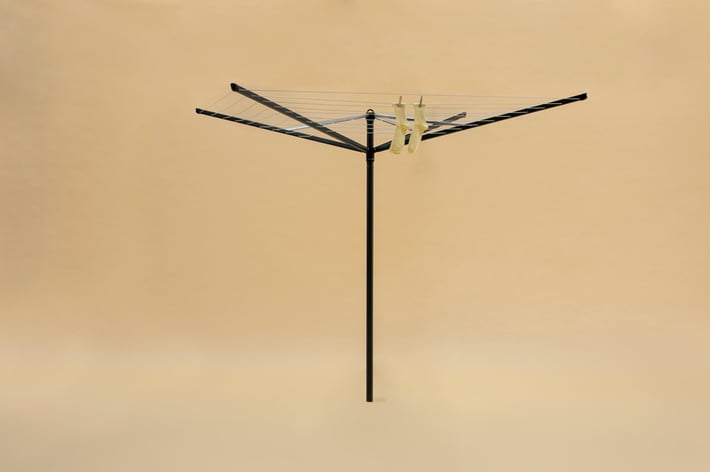 Външен простор Brabantia Topspinner 50m, метален шиш за бетониране, Anthracite