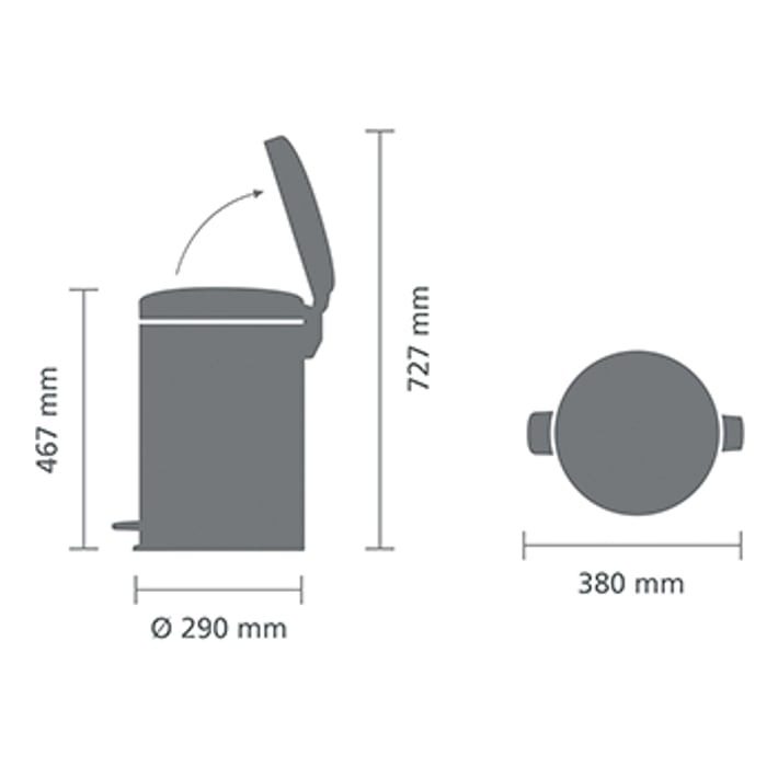 Кош за смет с педал Brabantia NewIcon 20L, Mineral Cosy Brown