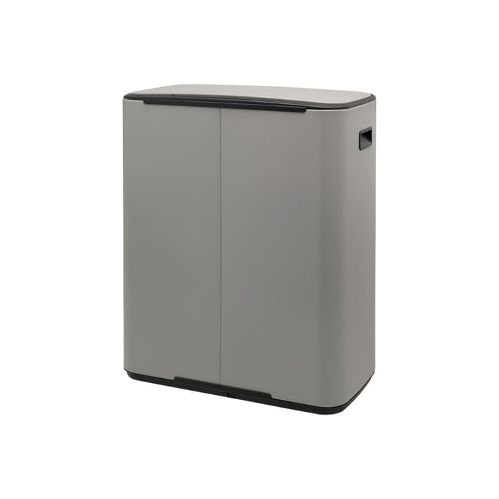 Кош за смет Brabantia Bo Pedal 2x30L, Mineral Concrete Grey
