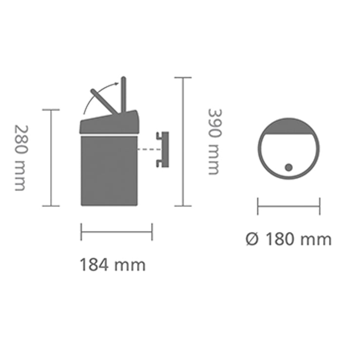 Кош за смет Brabantia Touch Bin 3L, Matt Black