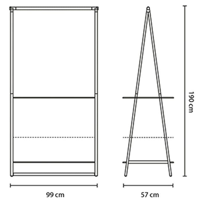 Многофункционална мебел Brabantia Linn Black, голяма