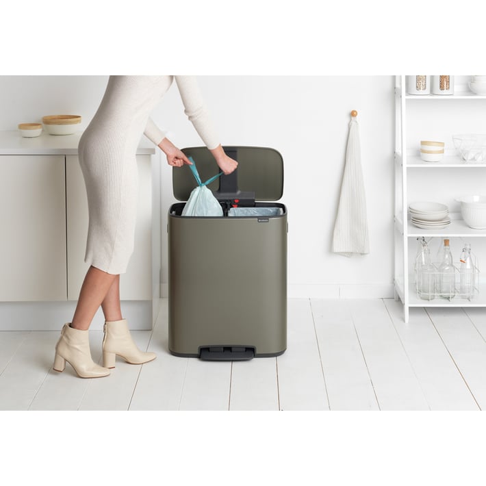 Кош за смет Brabantia Bo Pedal 2x30L, Platinum