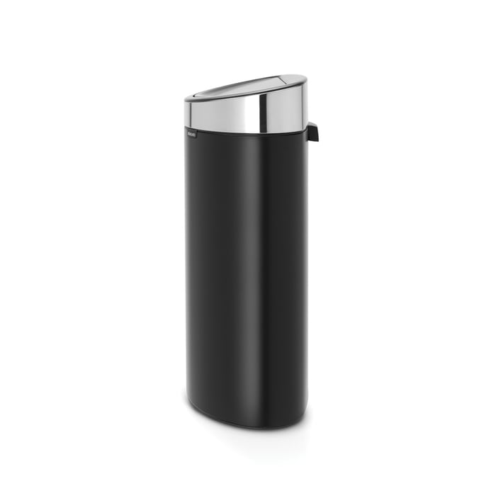 Кош за смет Brabantia Touch Bin New 40L, Matt Black, капак металик