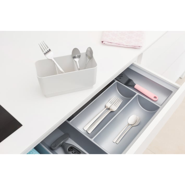 Сушилник за съдове Brabantia Light Grey, компактен