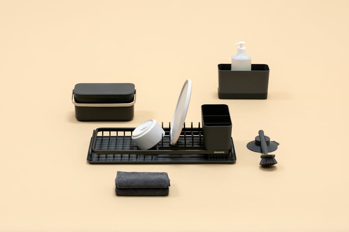 Сушилник за съдове Brabantia Dark Grey, компактен