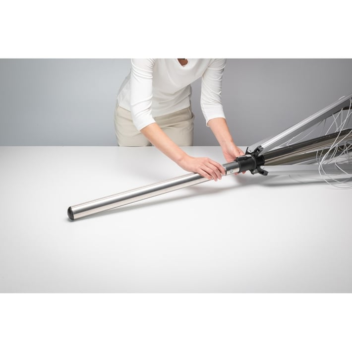 Външен простор Brabantia Lift-O-Matic SplitPole 40m, метален шип за вкопаване, Metallic Grey