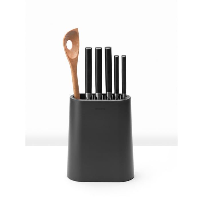 Блок за ножове с държач за прибори Brabantia, Dark Grey