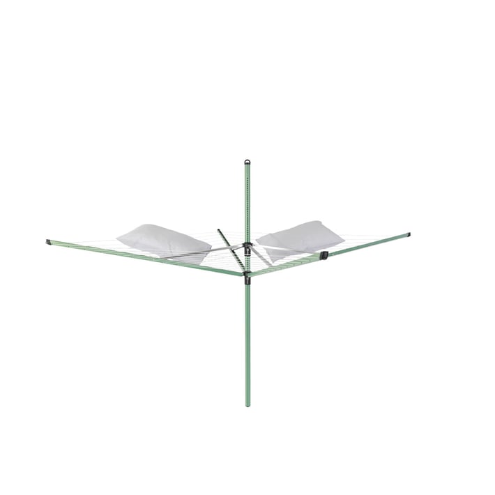 Външен простор Brabantia Lift-O-Matic 50m, метален шиш за вкопаване, калъф, торба с щипки, Leaf Green