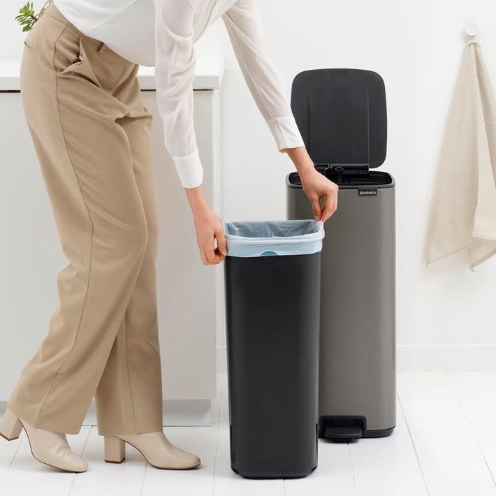 Coș de gunoi Brabantia Bo Pedal 30L, platină