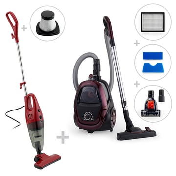 Promo-set Muhler vacuum cleaner MVC-85BSL + vacuum cleaner stick HF1 + Turbo brush and extra filters
