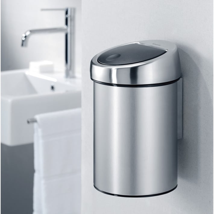 Кош за смет Brabantia Touch Bin 3L, Matt Steel Fingerprint Proof
