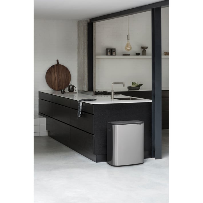 Кош за смет Brabantia Bo Touch 60L, Matt Steel Fingerprint Proof