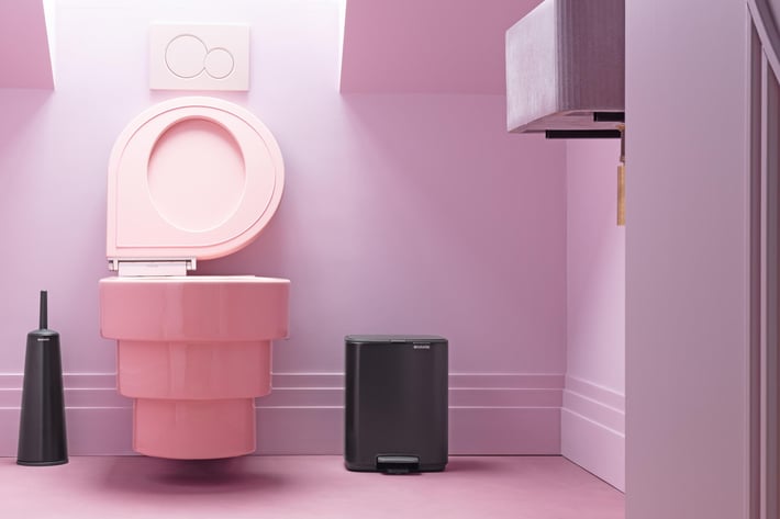 Coș de gunoi Brabantia Bo Pedal 7L, Matt Black