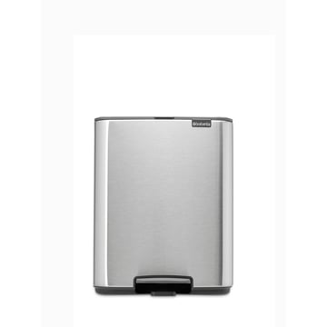 Waste Bin Brabantia Bo Pedal 12L, Matt Steel Fingerprint Proof