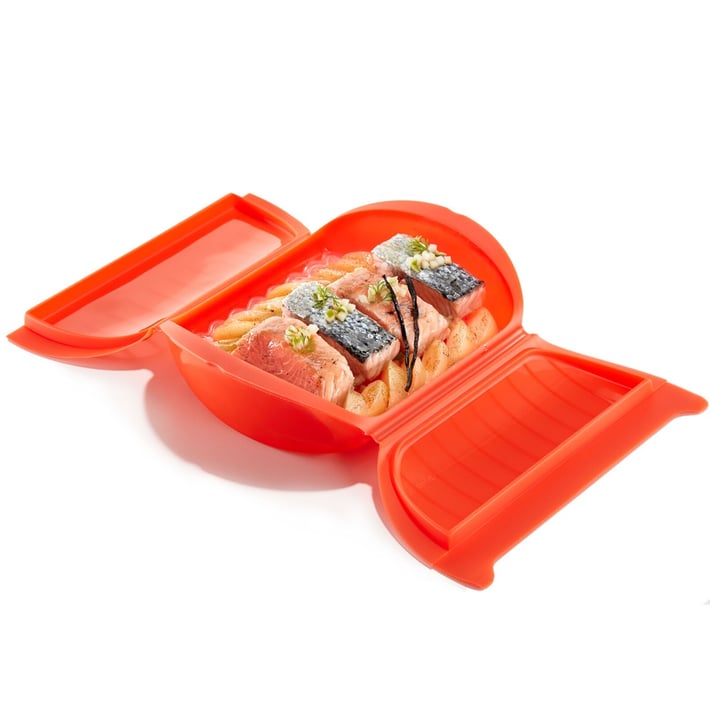 Microwave cooker with draining tray Lekue 3-4 pers